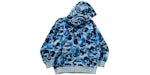 BAPE ABC Camuflaje Rayon Relaxed Fit Shark Sudadera con capucha con cremallera completa Azul