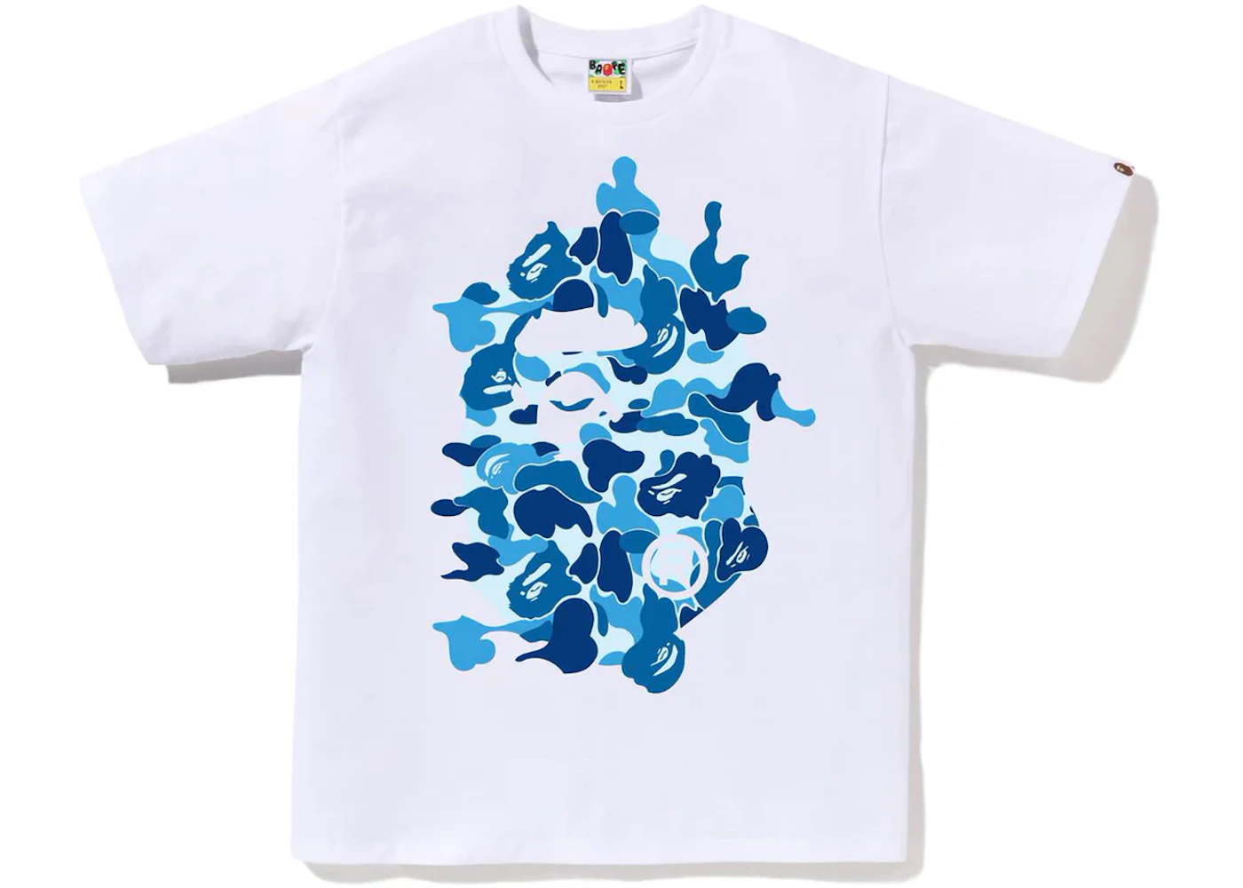 BAPE ABC Camo Rebuild Big Ape Head Tee White/Blue Men's SS24 US