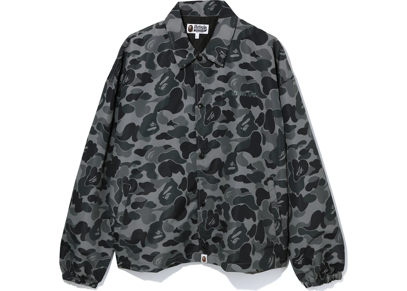BAPE ABC Camo Relaxed Coach Jacket Black Men's FW19 US