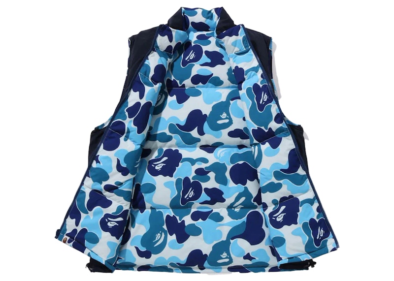 BAPE ABC Camo Reversible Down Vest Blue Men's - FW23 - US