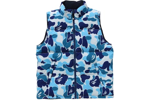 BAPE ABC Camo Reversible Down Vest Blue Men's FW23 US
