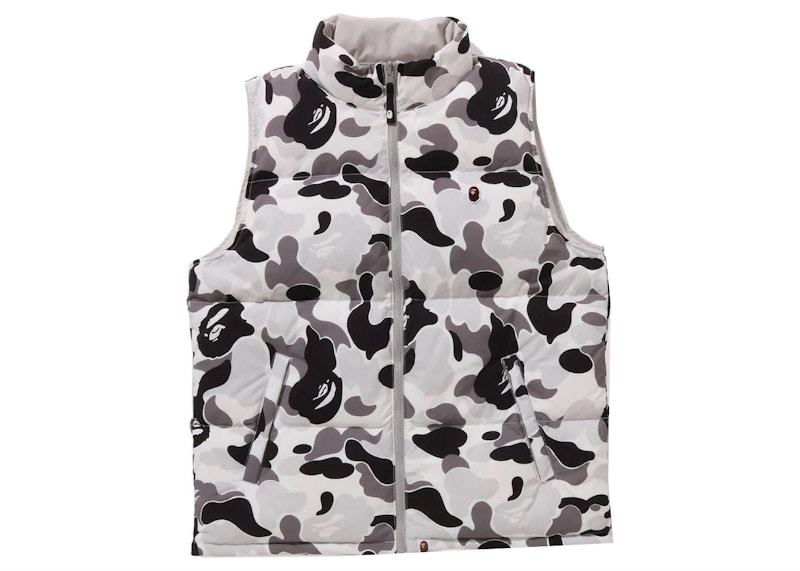 BAPE ABC Camo Reversible Down Vest Gray Men's - FW23 - US