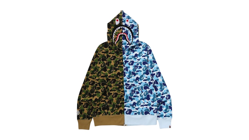 トップス ABC CAMO SEPARATE SHAR K FULL ZIP HOODIE A BATHING APE® Abc Camo Separate Shark full-zip Hoodie | Green