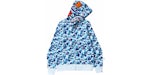 Sudadera BAPE Camo Shark con cremallera completa (SS23) en azul