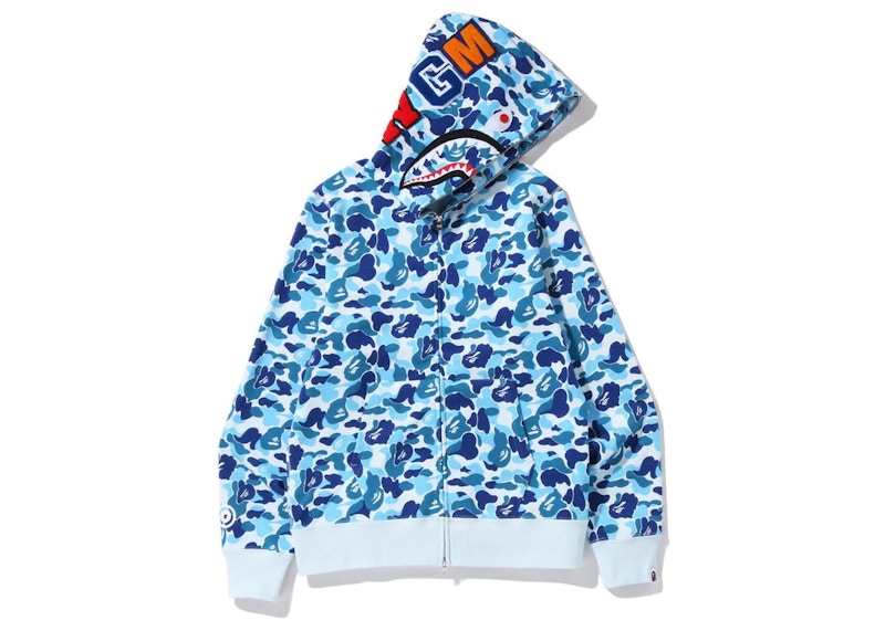 BAPE ABC Camo Shark Full Zip Hoodie (SS23) Blue Men's - SS23 - US