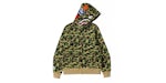 BAPE ABC Camo Shark Full Zip Hoodie Green