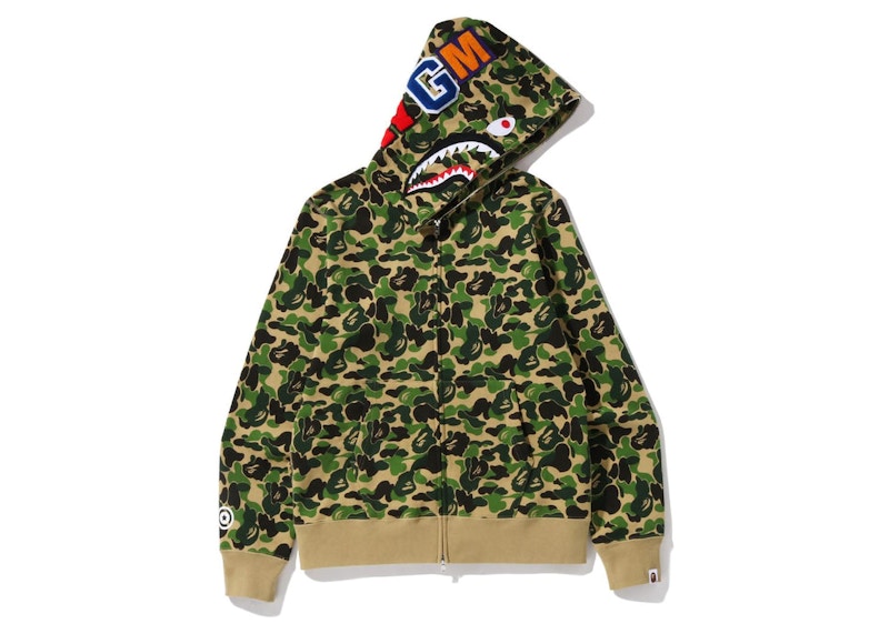 BAPE ABC Camo Shark Full Zip Hoodie (SS23) Green Men's - SS23 - US