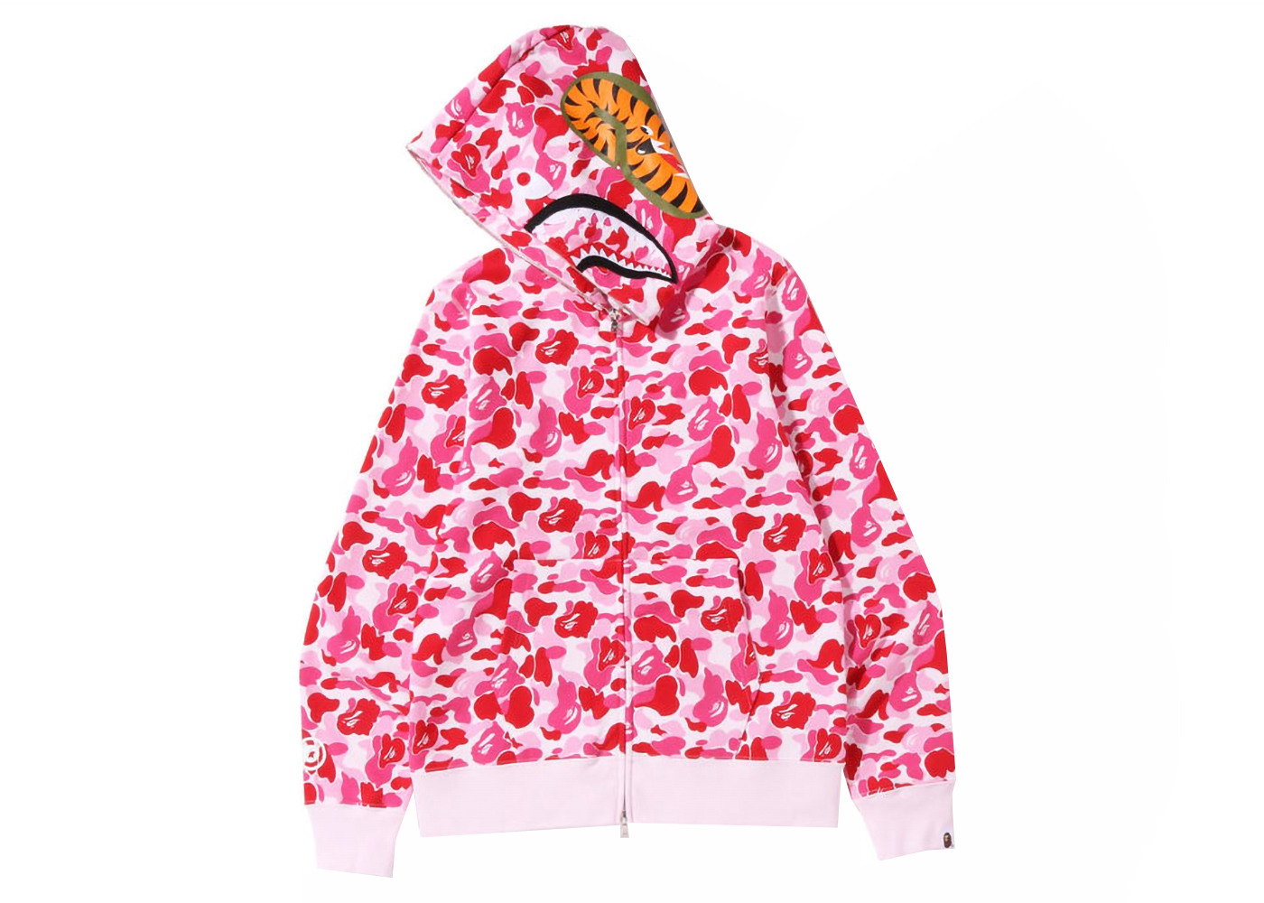 BAPE ABC Camo Shark Full Zip Hoodie Pink Men s Multiple US