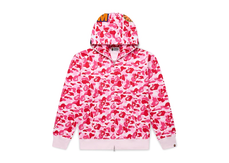 ベイプ ABC カモ シャーク フルジップパーカー (SS23) ピンク メンズ - JP