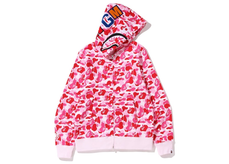 BAPE ABC Camo Shark Full Zip Hoodie (SS23) Pink Men's - SS23 - US