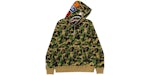 BAPE ABC Camo Shark Half Zip Pullover Hoodie Green