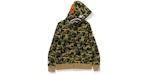 BAPE ABC Camo Shark PONR Full Zip Hoodie Green