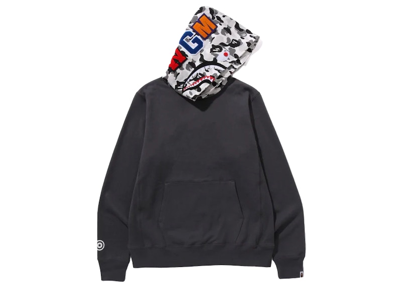 BAPE ABC Camo Shark Pullover Hoodie Charcoal Men's - FW23 - US