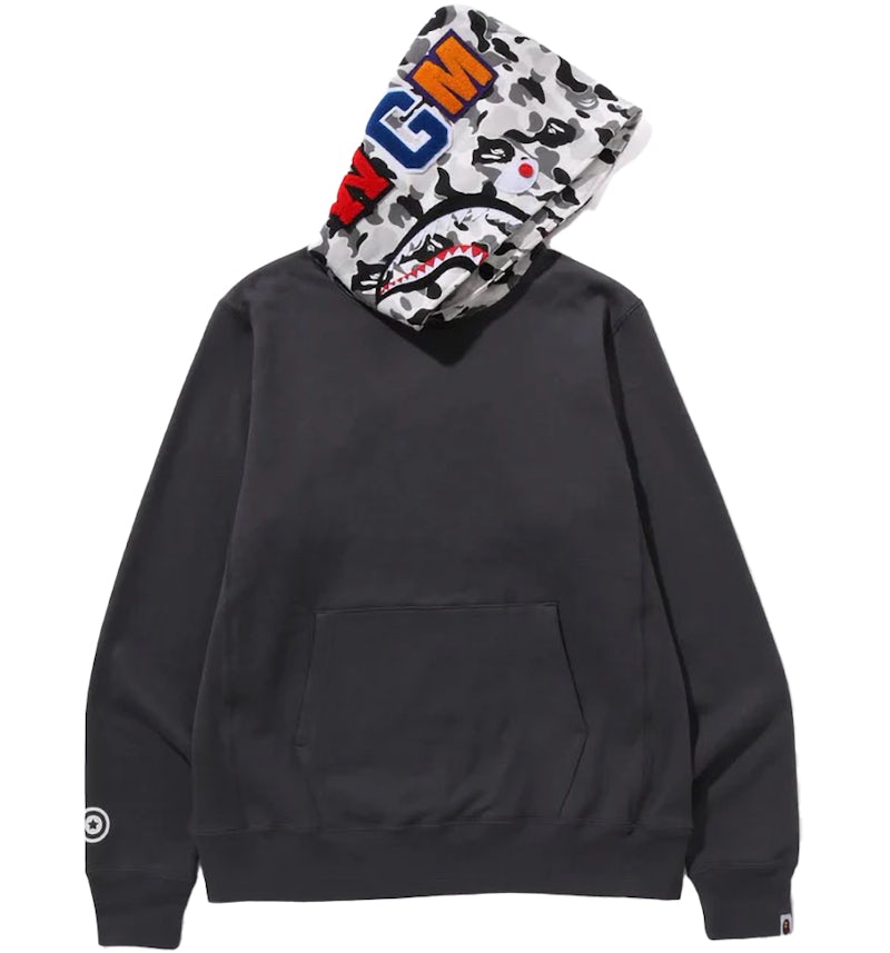 BAPE ABC Camo Shark Pullover Hoodie Charcoal Men's FW23 US