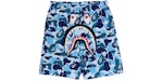 BAPE ABC Camuflaje Shark Sweat Shorts Azul