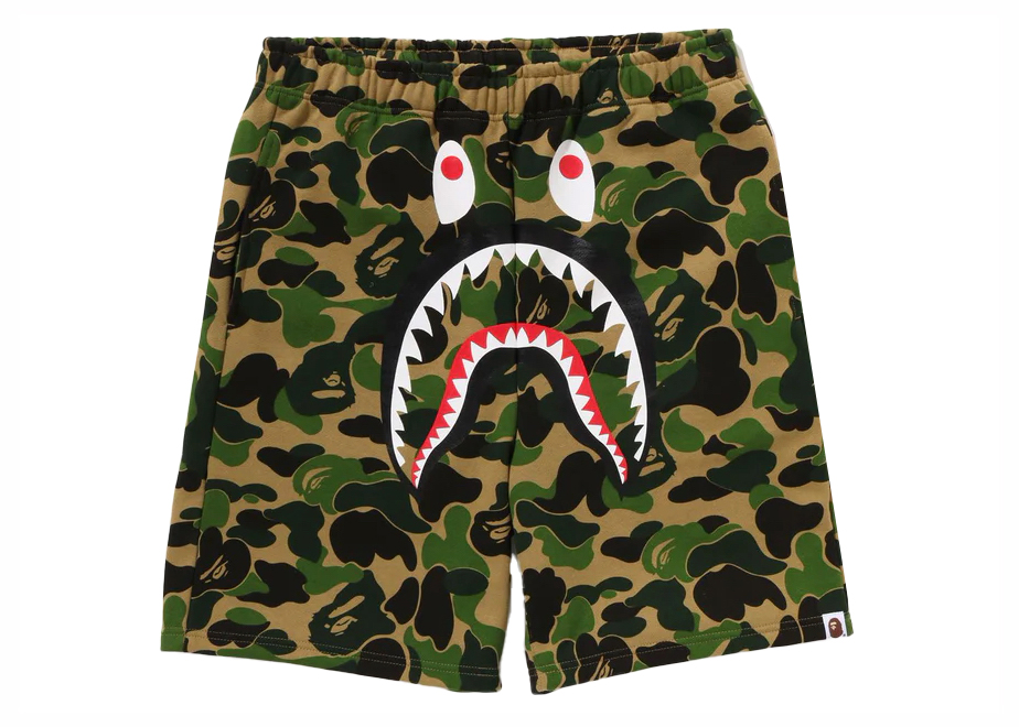 BAPE ABC Camo Shark Sweat Shorts Green メンズ - SS24 - JP