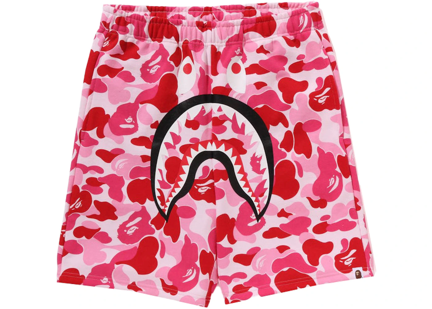 Camo Sweat Short Bape Rosa BAPE ABC Camo Shark Sweat Shorts Pink