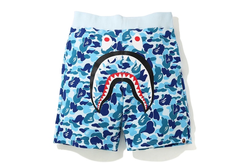 Bape blue cheap camo shorts