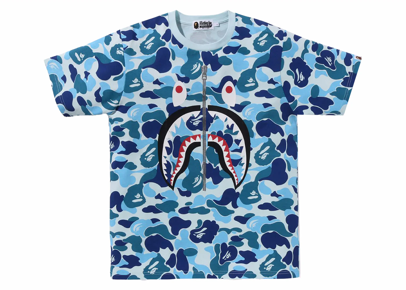 BAPE ABC Camo Shark Tee Blue Men's US