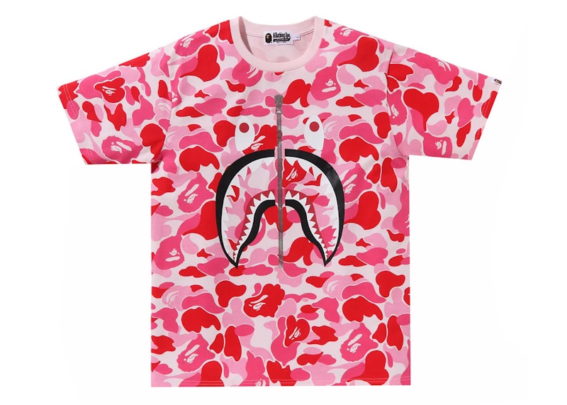 BAPE ABC Camuflaje Camiseta Shark Rosa Hombre MX