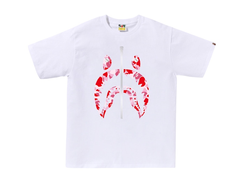 BAPE ABC Camo Shark Tee (SS25) White/Pink Men's - SS25 - US BAPE ABC Camo Shark Tee (SS25) White/Pink Men's - SS25 - US