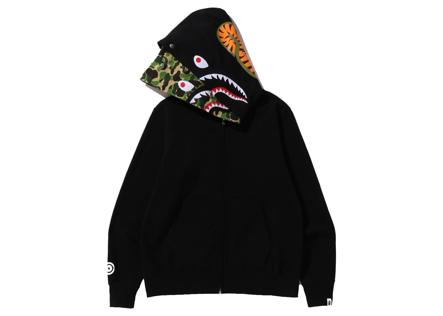 BAPE ABC Camo Shark Wide Fit Full Zip Double Hoodie Black メンズ ...