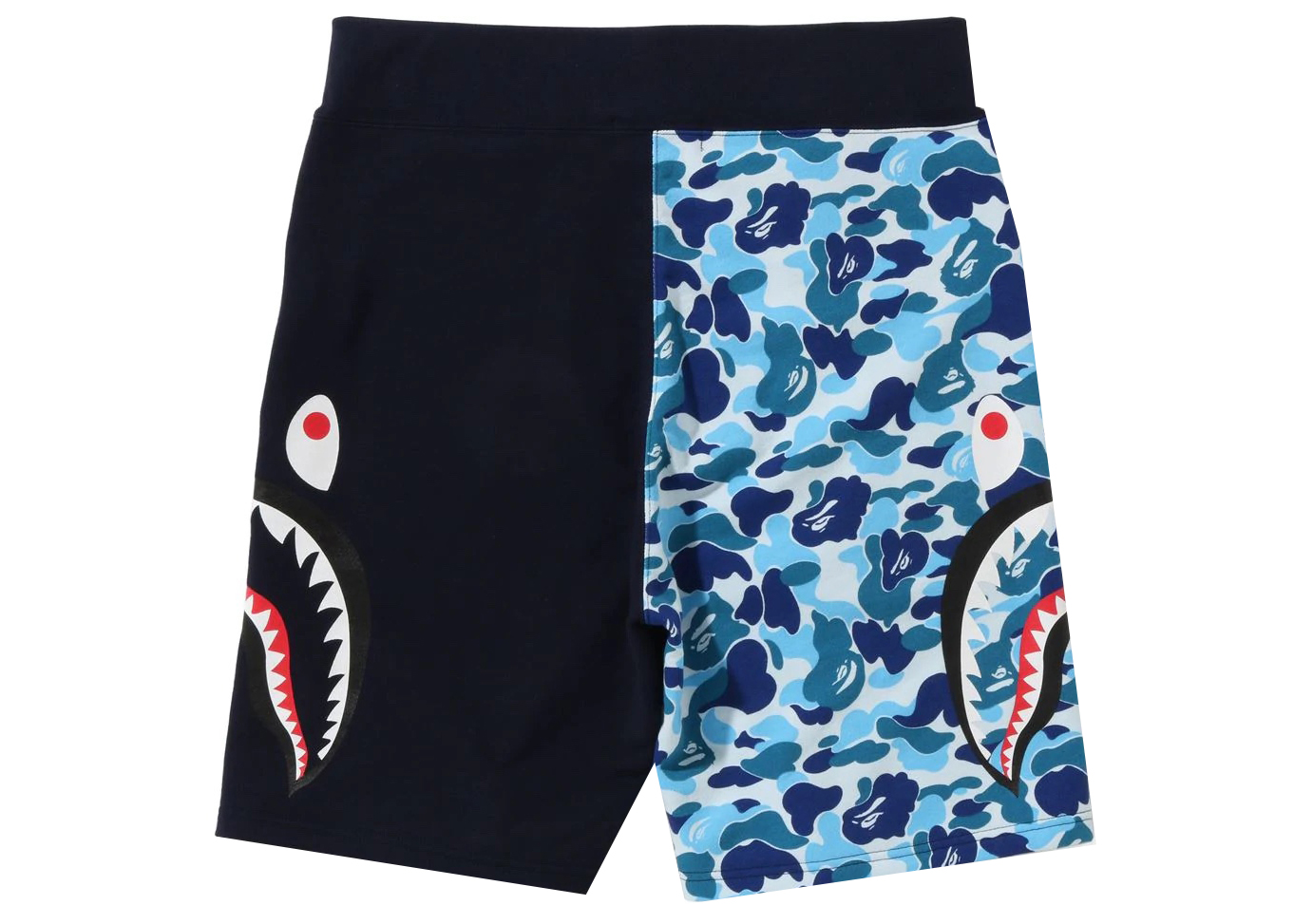 BAPE ABC Camo Side Shark Sweat Shorts Blue Men's - SS22 - US