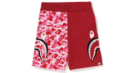BAPE ABC Camo Side Shark Sweat Shorts Pink/Red