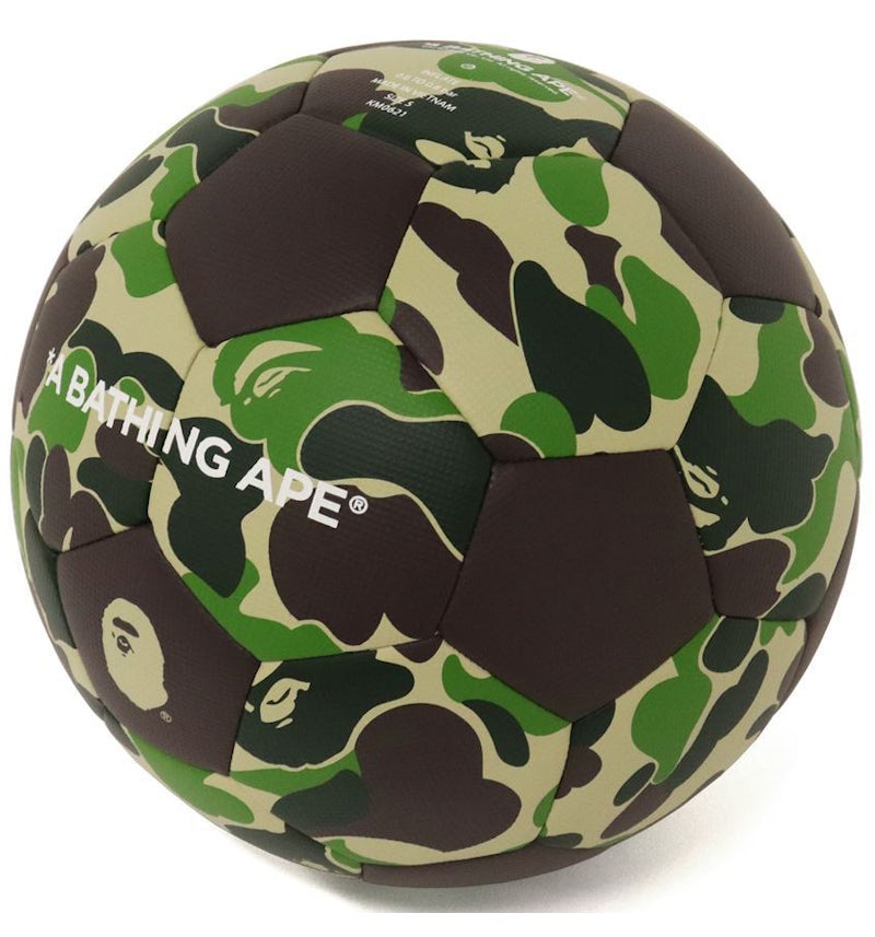 BAPE ABC Camo Soccer Ball Green SS21 GB - Main Image