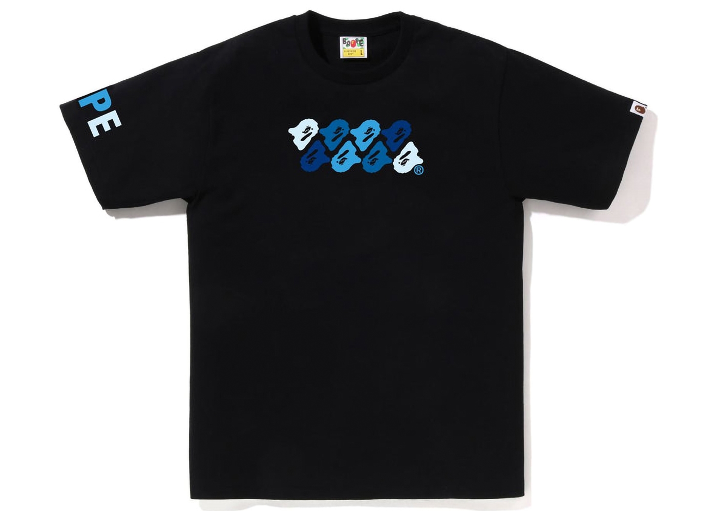 BAPE ABC Camo Tee Black/Blue Men's - SS23 - US