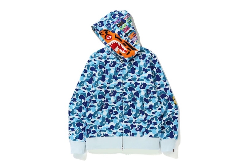 BAPE ABC Camo Tiger Full Zip Hoodie Blue