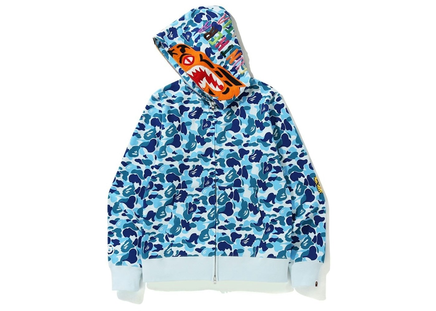 Bape Abc Camo Tiger Full Zip Hoodie Blue Ss Bape Abc Camo Tiger Full Zip Hoodie Blue Ss