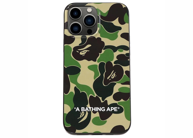 Pre-owned Bape Abc Camo Iphone 13 Pro Max Case In Green