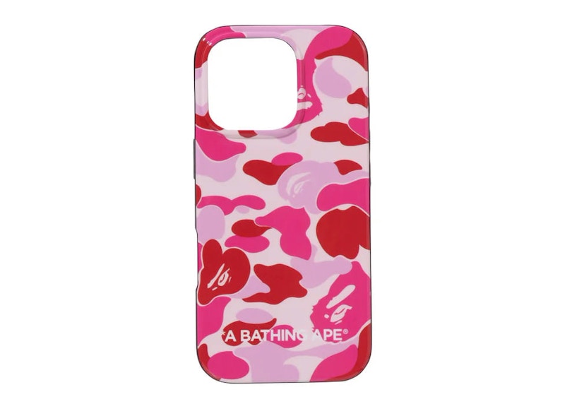Pre-owned Bape Men's Abc Camo Iphone 16 Pro Case In Pink