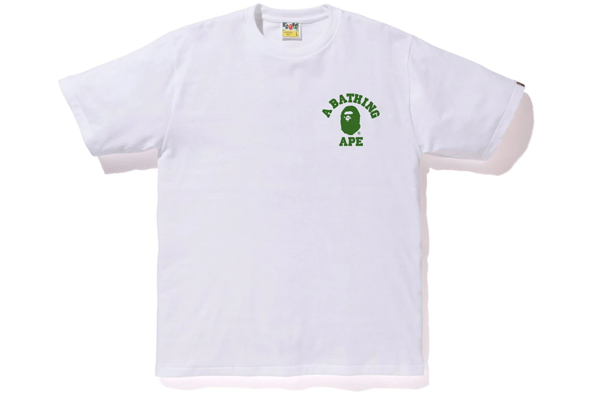 BAPE ABC College ATS Tee White/Green