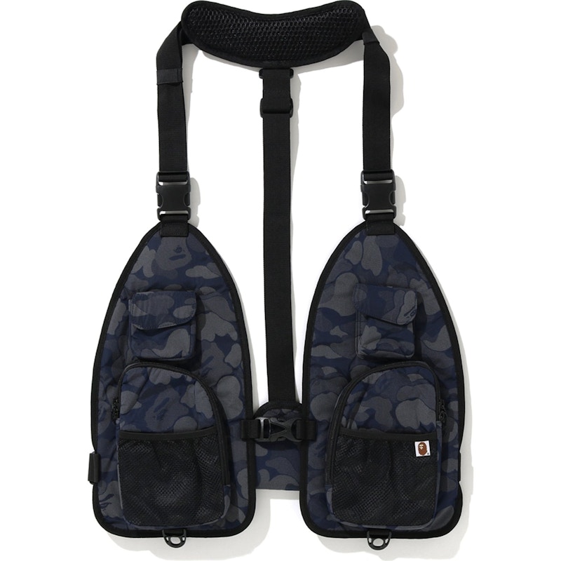 BAPE ABC Dot Reflective Camo Vest Navy - FW19 Men's - US