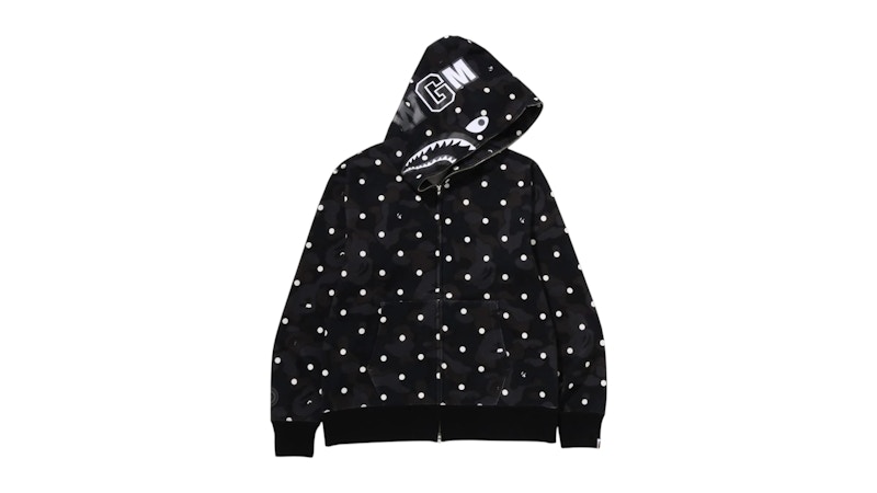 トップス BAPE ABC DOT SHARK FULL ZIP HOODIE L BAPE ABC Dot Shark Full Zip Hoodie Black Men's - FW25 - US