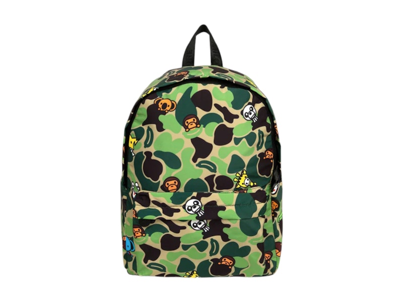 Pre-owned Bape Abc Milo All Friends Medium Backpack (ss25) In Green