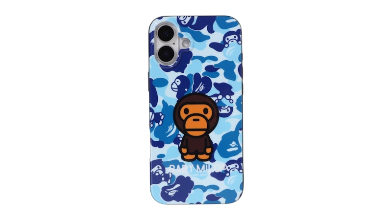 Pre-owned Bape Abc Milo Camo Iphone 16 Plus Case In Blue