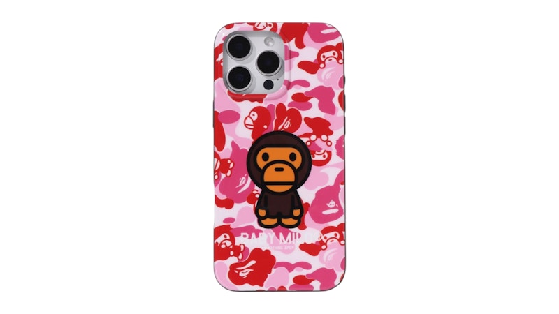 Pre-owned Bape Abc Milo Camo Iphone 16 Pro Max Case In Pink