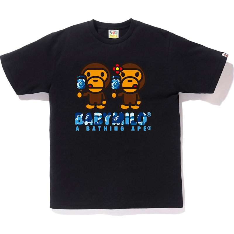 Pre-owned Bape Men's Abc Milo Ice Pop Summer Tee Shirt In Black/blue