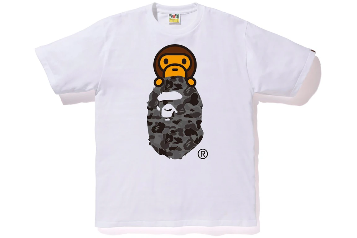 BAPE ABC Milo On Ape Head Tee White/Black