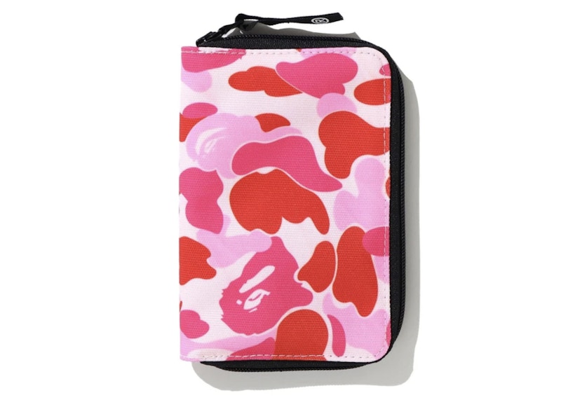 Pre-owned Bape Abc Passport Case (fw20) In Pink