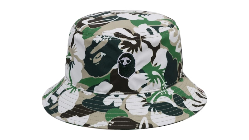 Pre-owned Bape Men's  Abc Resort Camo Bucket Hat In Green