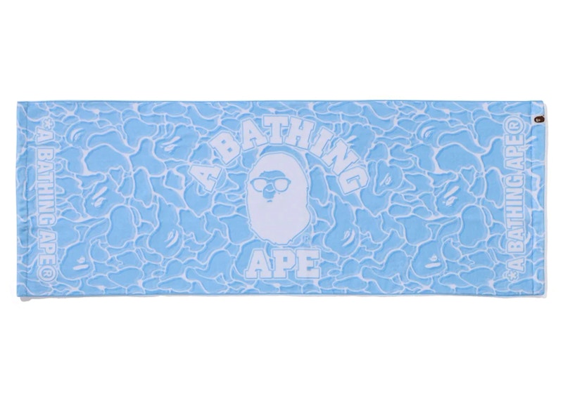 Pre-owned Bape Men's  Abc Sea Surface Camo Beach Towel In Blue