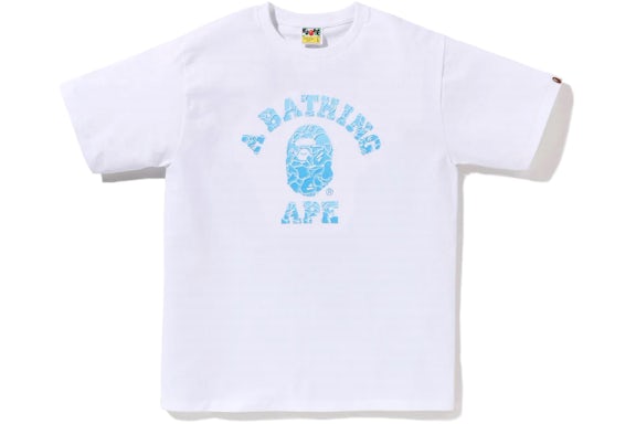 BAPE ABC Sea Surface Tarnfarbe College Tee Weiß