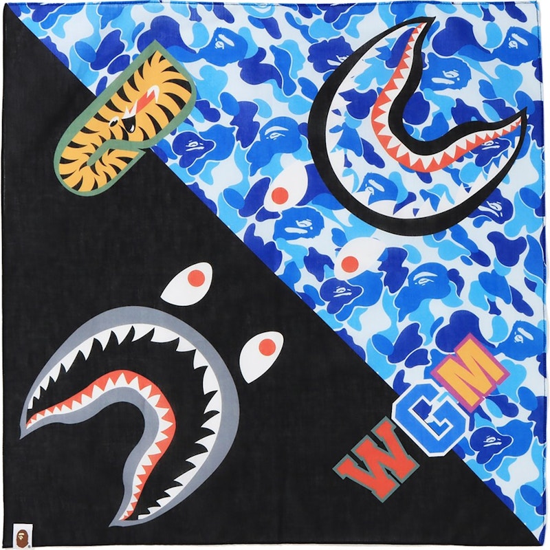 BAPE ABC Shark Bandana Blue Men s FW19 US