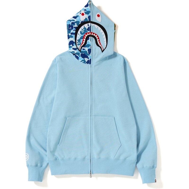 Bape abc shark store full zip hoodie blue