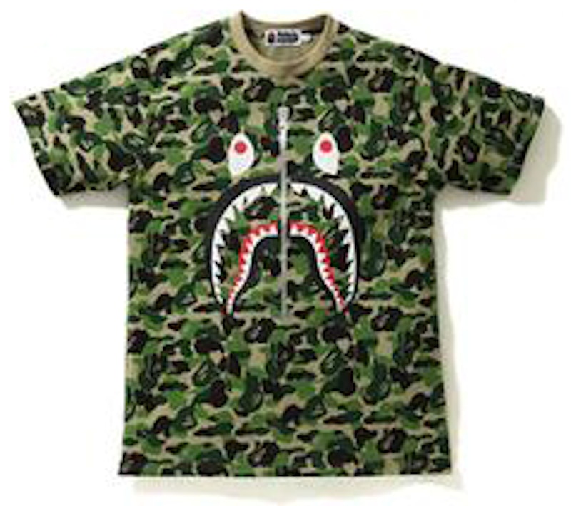 Pre-owned Bape Men's  Abc Shark Tee Shirt In Green