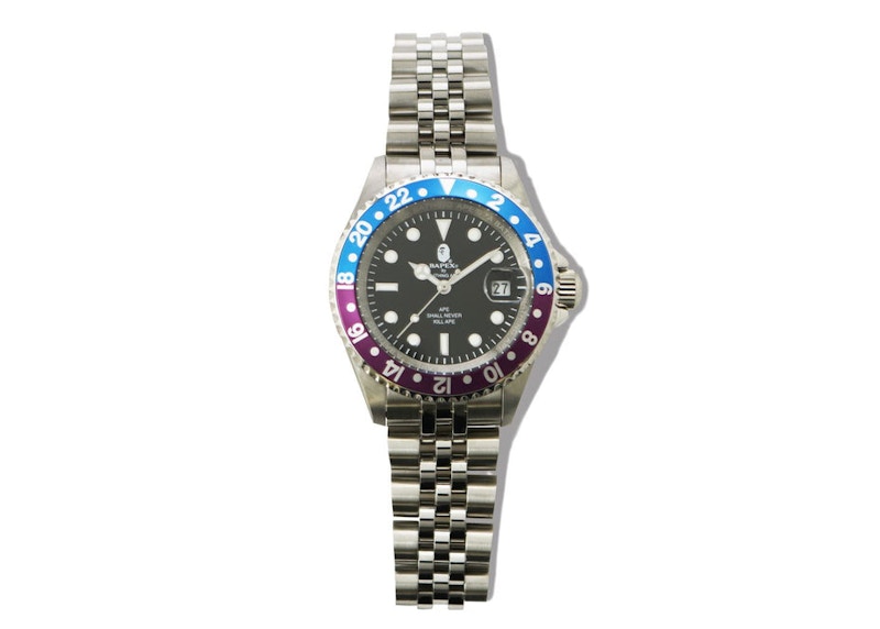 BAPE ABathing Ape Type 2 Bapex Watch Silver Red Blue Black - FW22 - JP